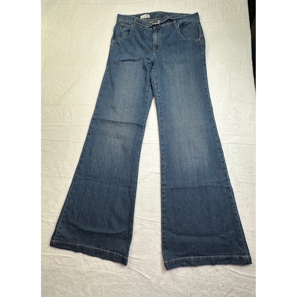 Gap 1969 High Rise Trouser Jeans Womens 29/8r Blue Wide Leg Denim Flare Medium